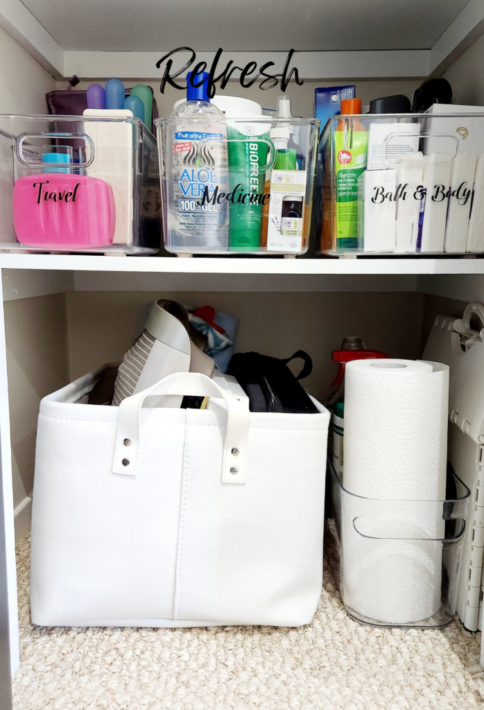 Small Linen Closet Makeover - Sarah Joy